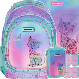 Viackomorový školský batoh Head Multicolor 20 l + 2 ďalšie produkty